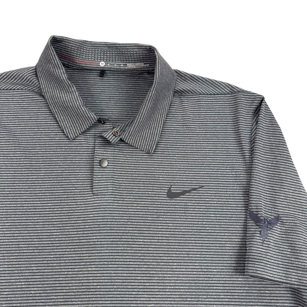 Charlotte Hornets Tiger Woods Collection Polo Shirt Mens Medium Gray Nike Golf